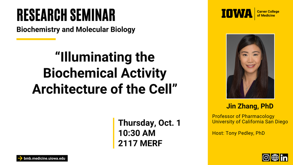 Biochemistry Seminar: "Illuminating the Biochemical Activity Architecture of the Cell" promotional image